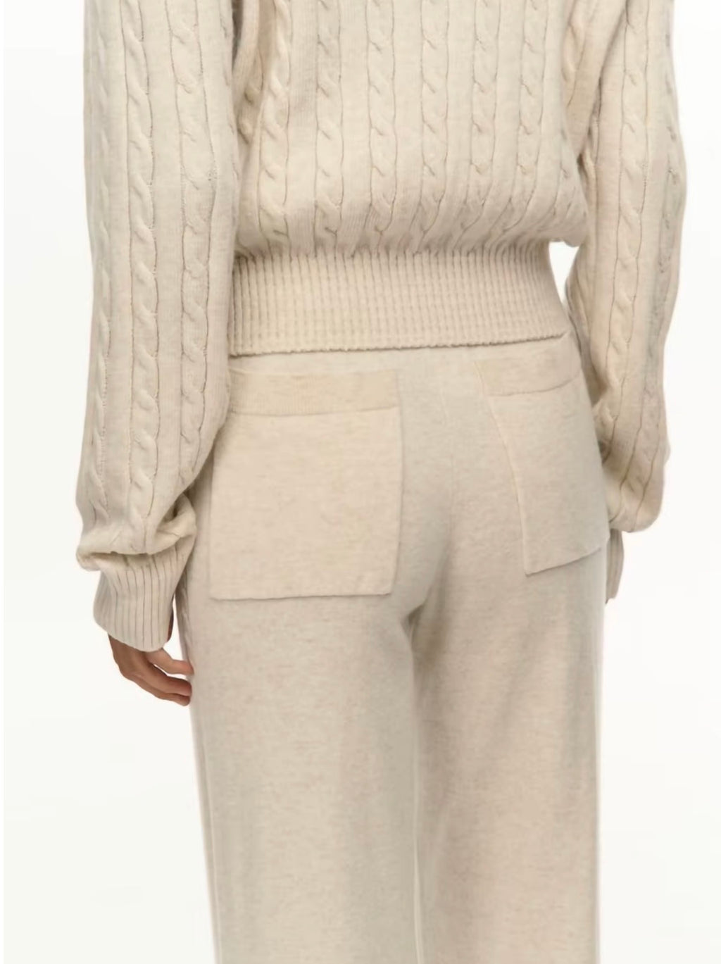Ivory luxe knit set