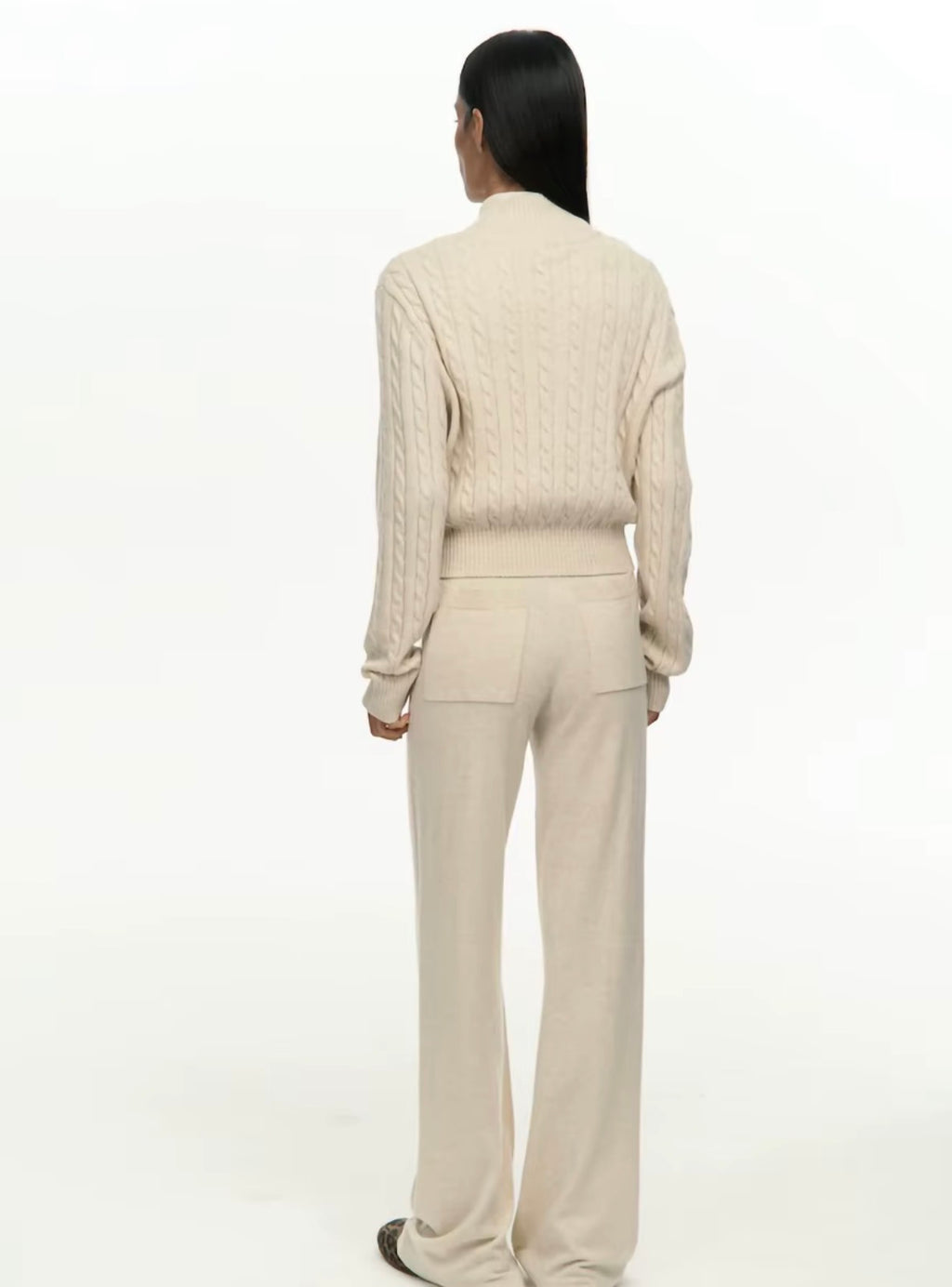 Ivory luxe knit set