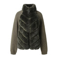The Kava Khaki Rex Rabbit Bomber Coat